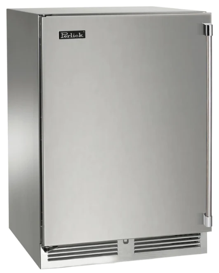 Perlick 24" Signature Series Built-In Wine Cooler with 32 Bottle Capacity Dual Zone in Stainless Steel - HP24DM-4-1L