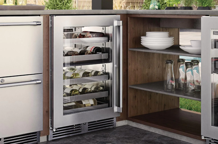 Perlick 24" Signature Series Built-In Wine Cooler with 32 Bottle Capacity Dual Zone with Glass Door in - HP24DM-4-3L
