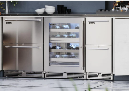 Perlick 24" Signature Series Built-In Wine Cooler with 32 Bottle Capacity Dual Zone with Glass Door in - HP24DM-4-3L