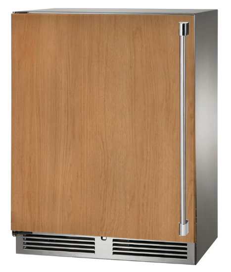 Perlick 18" Deep Signature Series Sottile Outdoor Refrigerator - Solid Wood Overlay Door - Left Hinge - HH24RO-4-2L