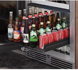 Perlick Signature Series Shallow Depth 18″ Depth Outdoor Beverage Center with fully integrated panel-ready solid door, hinge right - HH24BO-4-2R