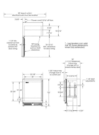 Perlick Signature Series Shallow Depth 18" Depth Outdoor Wine Reserve With Fully Integrated Panel-ready Solid Door, Hinge Right - HH24WO-4-2R
