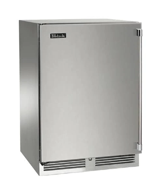 Perlick Signature Series Stainless Steel 18" Shallow Depth Refrigerator - HH24RM-4-1L