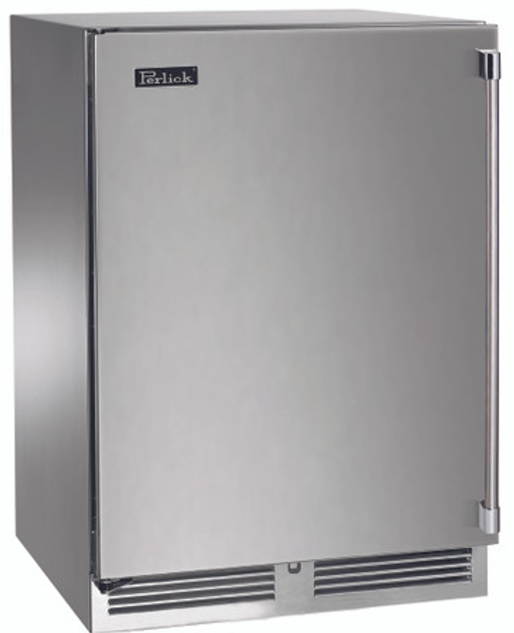 Perlick Signature Series Stainless Steel 18" Shallow Depth Refrigerator Hinged Right - HH24RM-4-1R