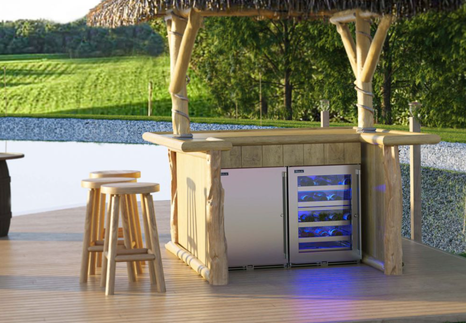 Perlick Signature Series Stainless Steel 18"  Shallow Depth Refrigerator, Hinged right - HH24RM-4-3R
