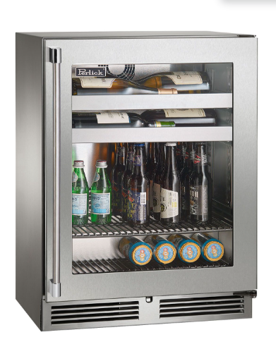 Perlick Signature Series 18"Beverage Center, Panel Ready Solid Door, Hinged Right - HH24BM-4-2R
