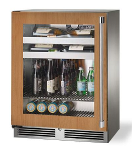 Perlick Signature Series 18"Beverage Center, Panel Ready Glass Door, Hinged Right - HH24BM-4-4R