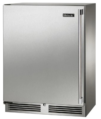 Perlick Signature Series 18" Wine Reserve, Stainless Steel Solid Door, Hinged Left - HH24WM-4-1R