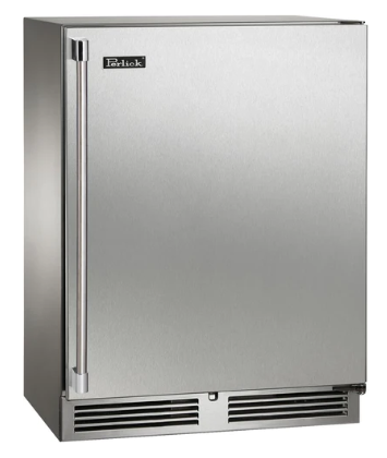 Perlick Signature Series 18" Wine Reserve, Stainless Steel Solid Door, Hinged Left - HH24WM-4-1R