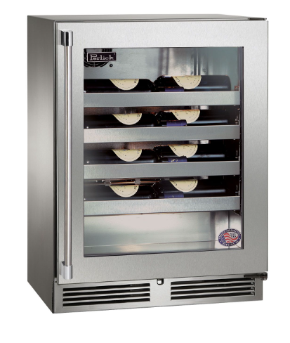 Perlick Signature Series 18"Wine Reserve, Panel Ready Solid Door, Hinged Right  - HH24WM-4-2R