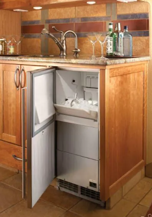 Perlick 15" Signature Series Clear Ice Maker - Solid Stainless Door - Left Hinge - H50IMS-L