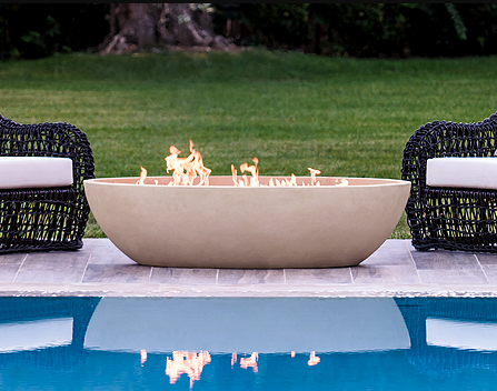 LOC Outdoor Kulm 40" Curved Rectangle Fire Bowl