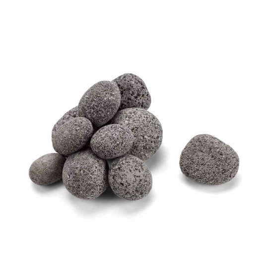 Tumbled lava for fire pit