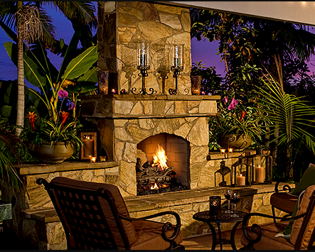 LOC Outdoor Bella Gas Burning Fireplace