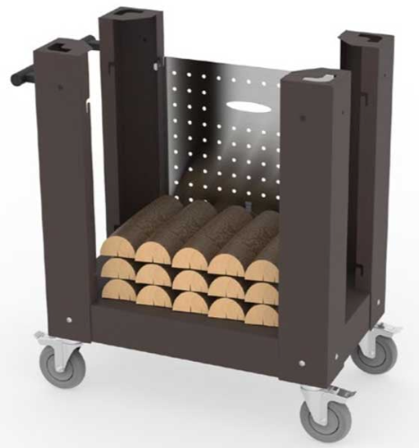 Alfa Moderno 3 Pizze Oven Base - Black - BF-3P-NER