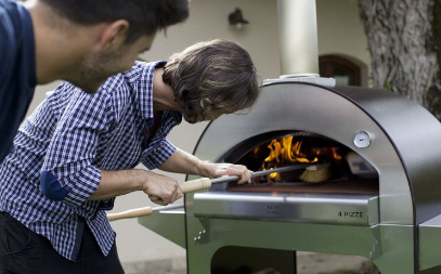 Alfa FX4PIZ-LRAM 4 Pizze 31-Inch Wood-Fired Pizza Oven on Base