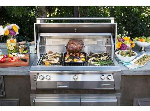 Alfresco 56'' Standard All Grill w/ Cart - Blue Lilac-Gloss