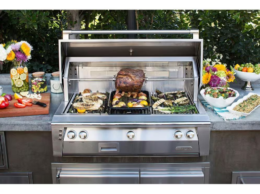 Alfresco 56'' Standard All Grill w/ Cart - Traffic Yellow-Gloss