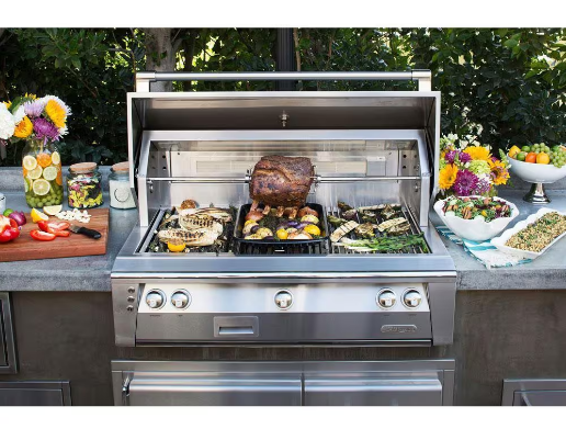 Alfresco 56'' Standard All Grill w/ Cart - Light Green-Gloss