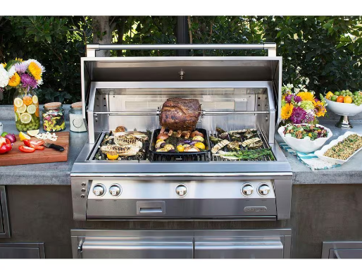 Alfresco 56'' Standard All Grill w/ Cart - Signal Grey-Gloss
