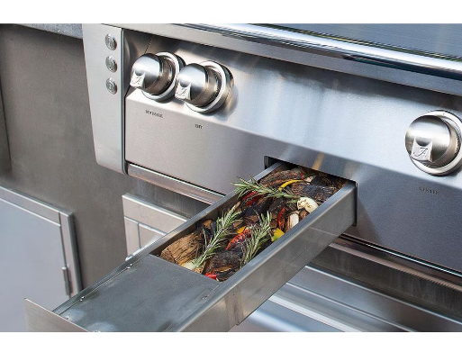 Alfresco 56'' Sear Zone Grill On Refrigerated Base - Blue Lilac-Gloss