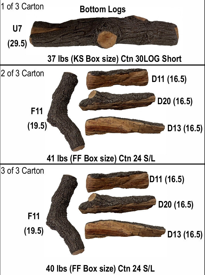 Rasmussen - Fire Pit Bark/Split  Small  Log Stacks