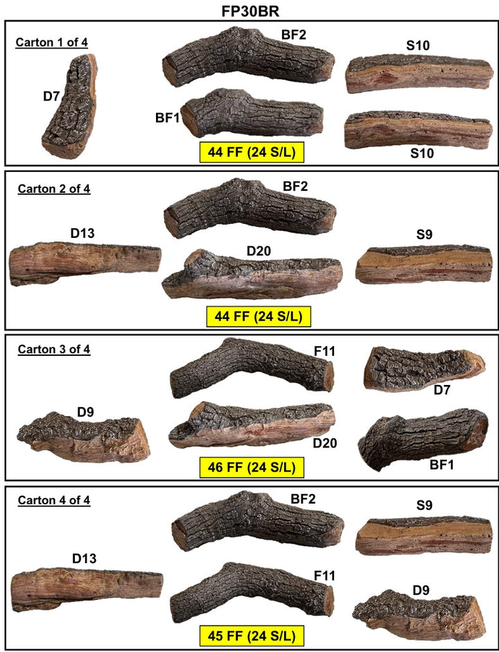 Rasmussen - Fire Pit Bark/Split Medium Log Stacks