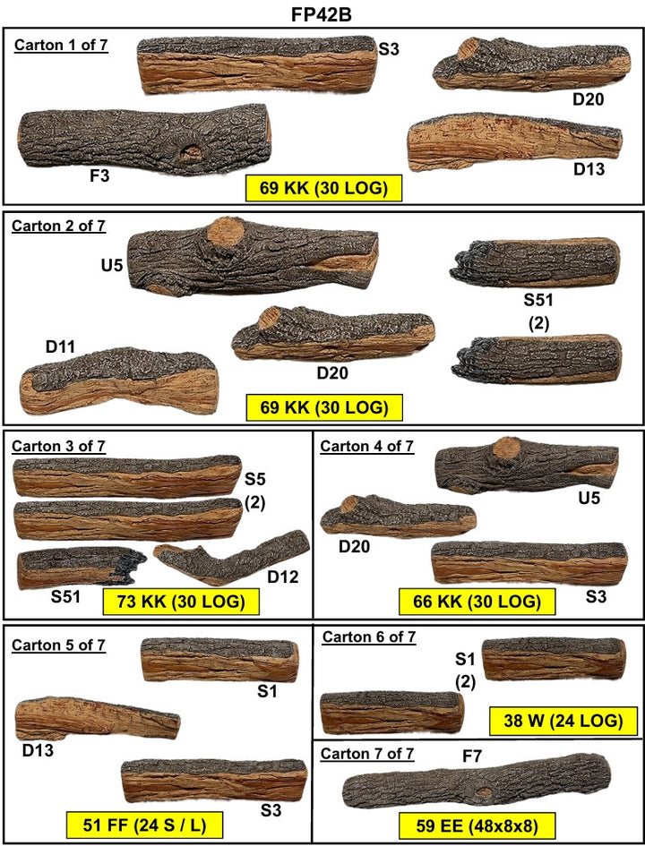 Rasmussen - Fire Pit Bark/Split Medium Log Stacks