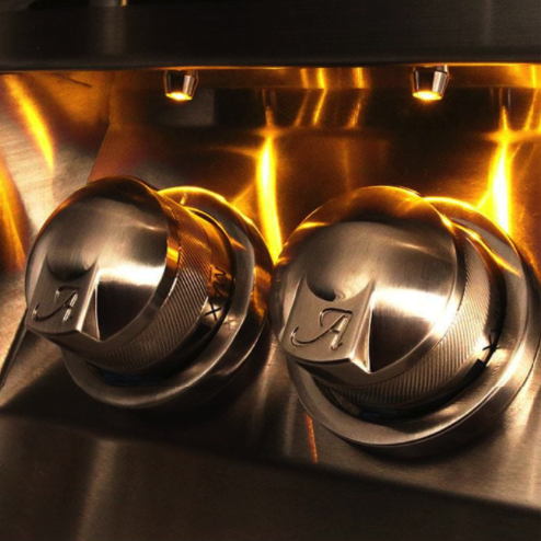Alfresco - 56" ALXE Luxury Grill - Built-In - 3 Burner, Rotis, Smoker, SearZone™ - Luminous Orange