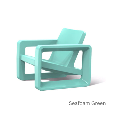 Deck Lounge Chair - Modern Outdoor Resin Lounge Chair for Pool Ledges, Patios & Fire Pits