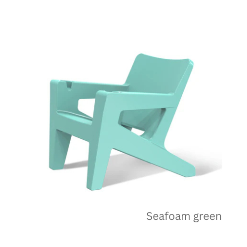 Bask Lounge Chair – Modern Resin Adirondack In-Pool Ledge Chair for Tanning Ledges, Baja Shelves & Outdoor Lounging