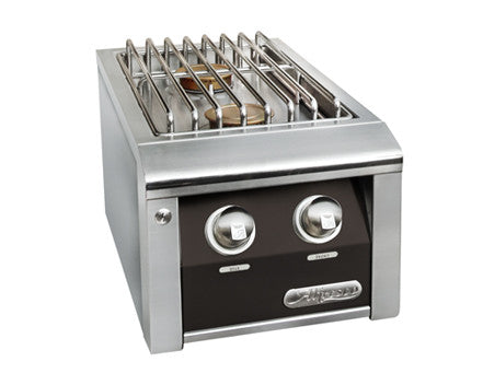 Alfresco - 14” Built-In 2 Burner Unit - Side Burner - Jet Black