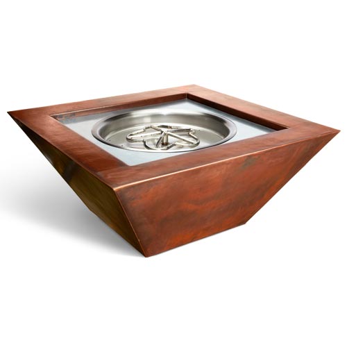 HPC 36" Fire Smooth Sierra Copper Fire & Water Bowl (Match Lit, LP, Torpedo)