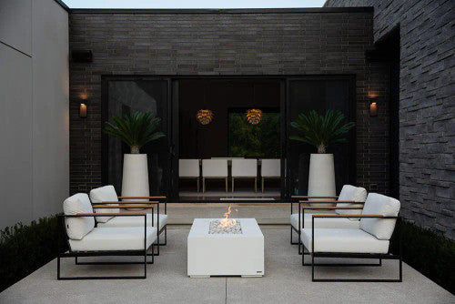 SONOMA 56 Rectangular Outdoor Fire Pit, 56x30x16 Concrete Gas Fire Feature