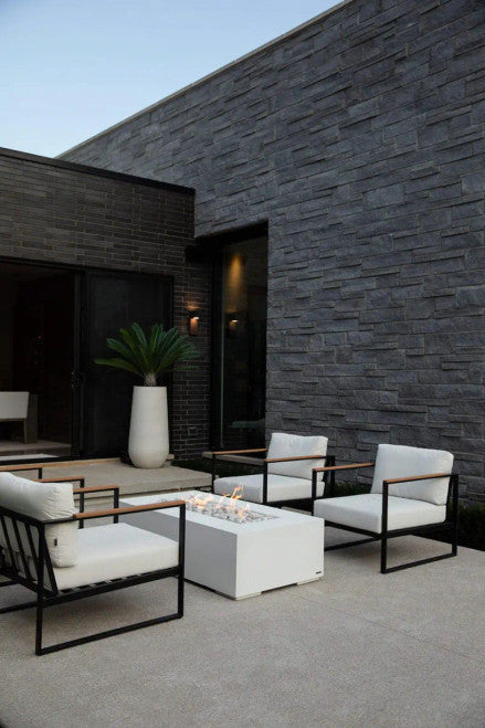 SONOMA 56 Rectangular Outdoor Fire Pit, 56x30x16 Concrete Gas Fire Feature