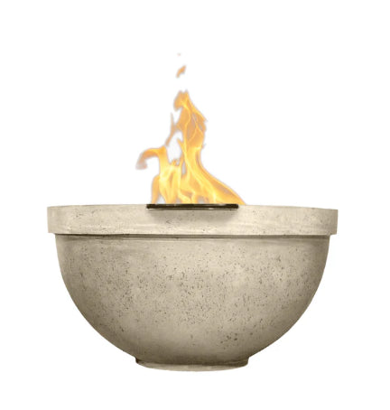 Sorrento Fire Bowl – 33" Concrete Outdoor Fire Pit (65,000 BTUs, Natural Gas or Propane)
