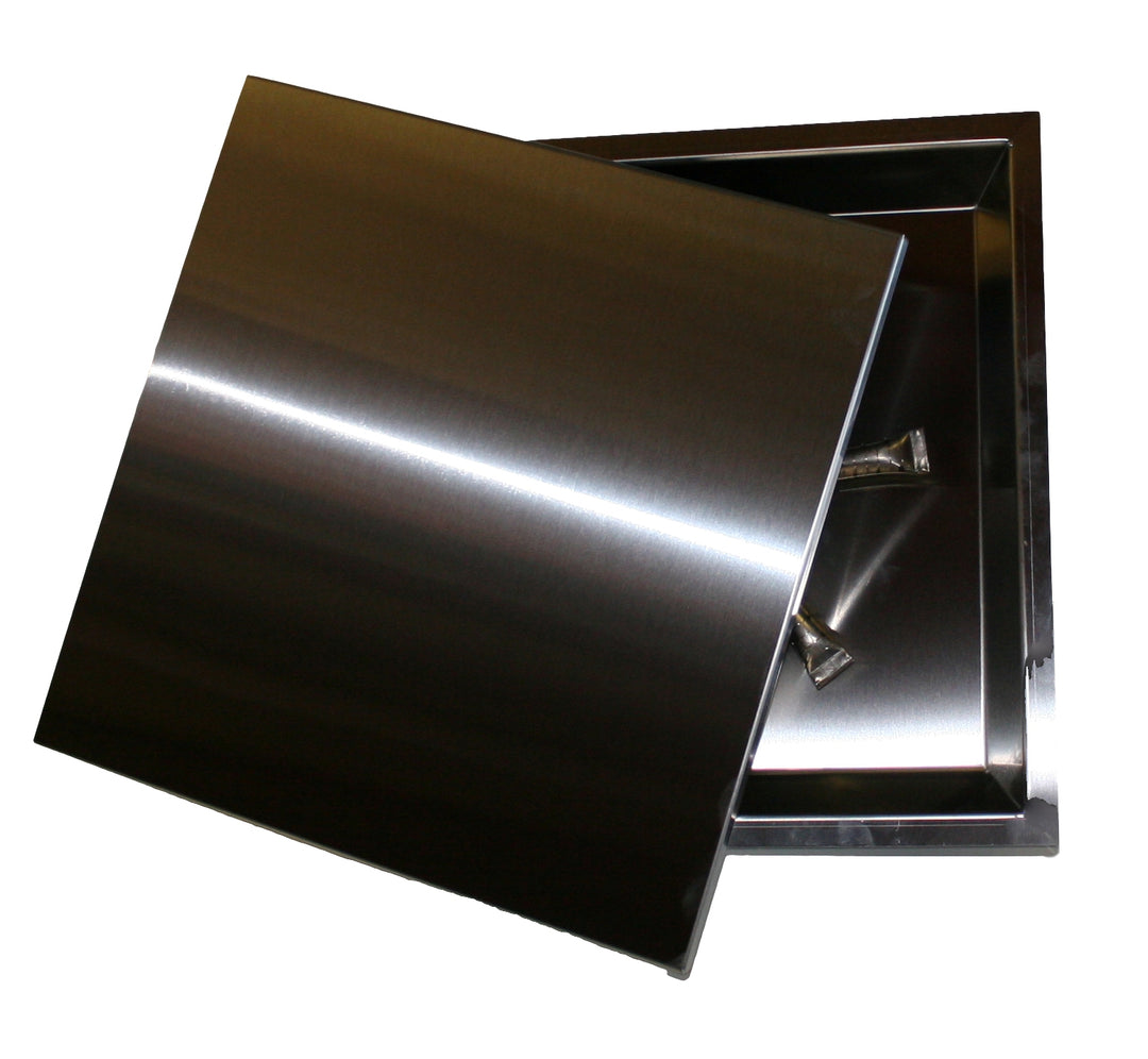 COOKE Fire Pit Pan 17"X 17" Square - Stainless Steel