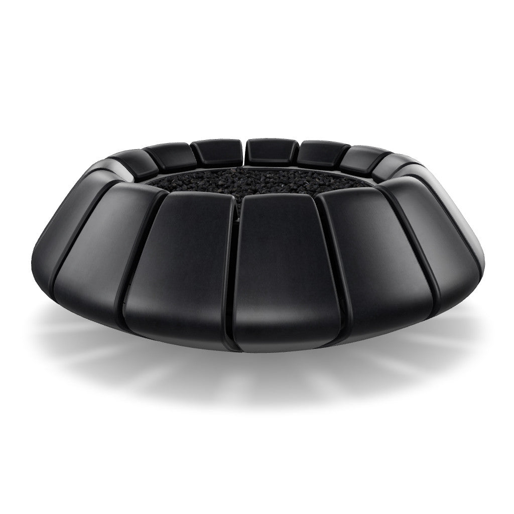 Sunflower Fire Bowl – 48" Round Hand-Crafted Concrete Gas Fire Pit (65,000 BTUs, Propane/Natural Gas)