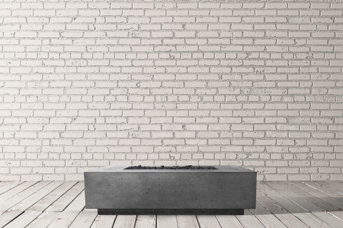 Tavola 8 Fire Table – 60" Rectangular Hand-Crafted Concrete Gas Fire Pit (65,000 BTUs, Propane or Natural Gas)