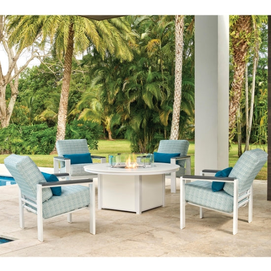 Telescope Casual Larssen Cushion Lounge Chair with Polymer Arm Accents