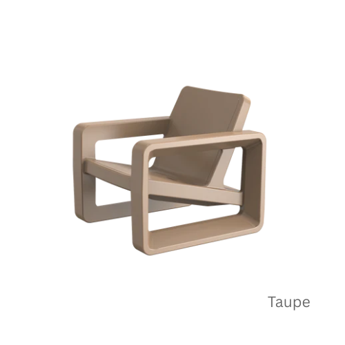 Deck Lounge Chair - Modern Outdoor Resin Lounge Chair for Pool Ledges, Patios & Fire Pits
