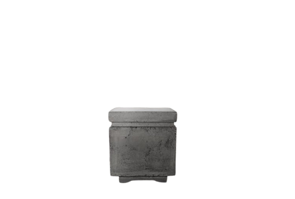 Tav 20" Propane Tank Enclosure & Side Table – Handcrafted Pewter Finish