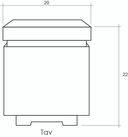 Tav 20" Propane Tank Enclosure & Side Table – Handcrafted Pewter Finish