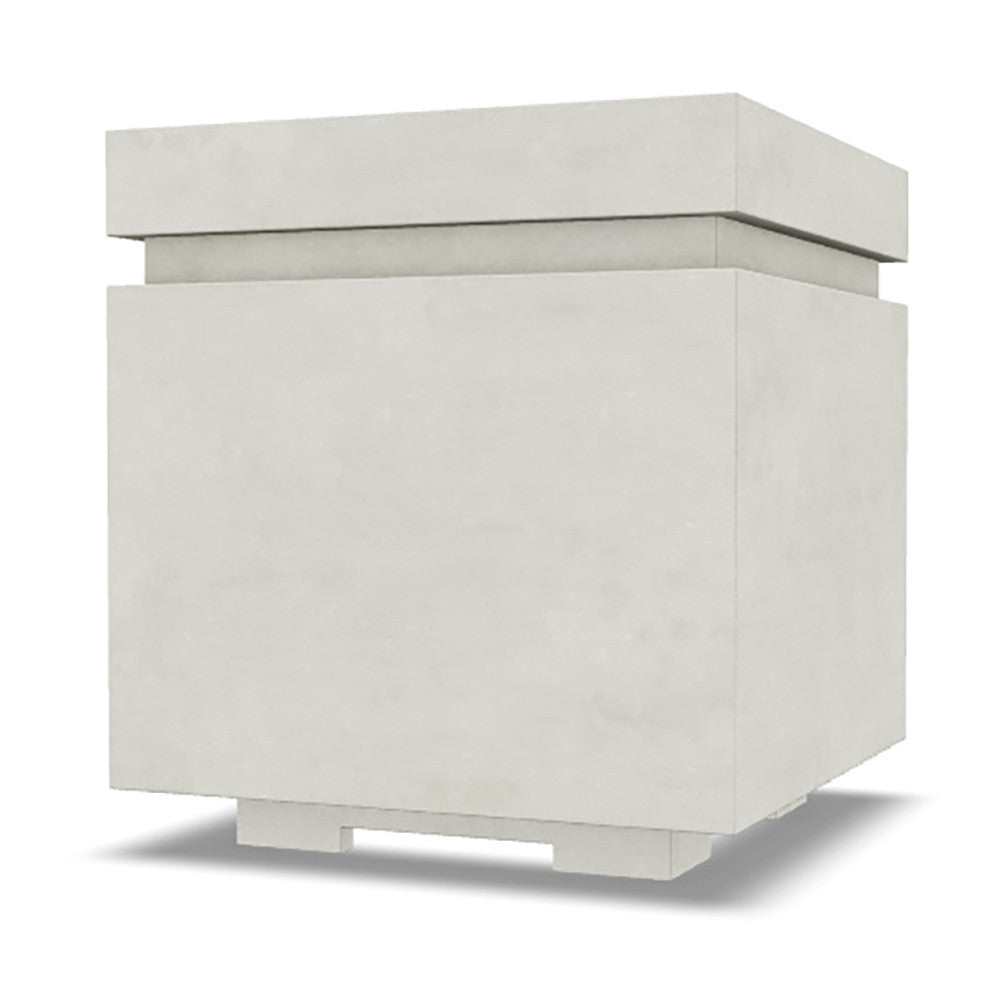 Tav 20" Propane Tank Enclosure & Side Table – Handcrafted Pewter Finish