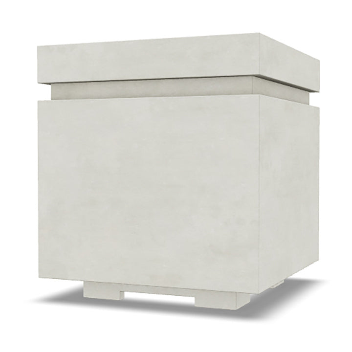 Tav 20" Propane Tank Enclosure & Side Table – Handcrafted Pewter Finish