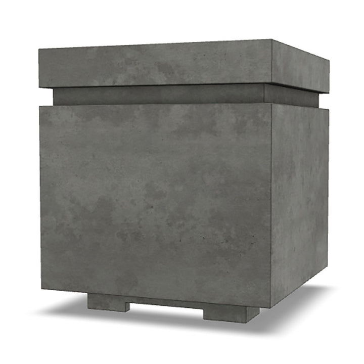 Tav 20" Propane Tank Enclosure & Side Table – Handcrafted Pewter Finish