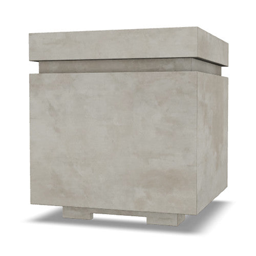 Tav 20" Propane Tank Enclosure & Side Table – Handcrafted Pewter Finish