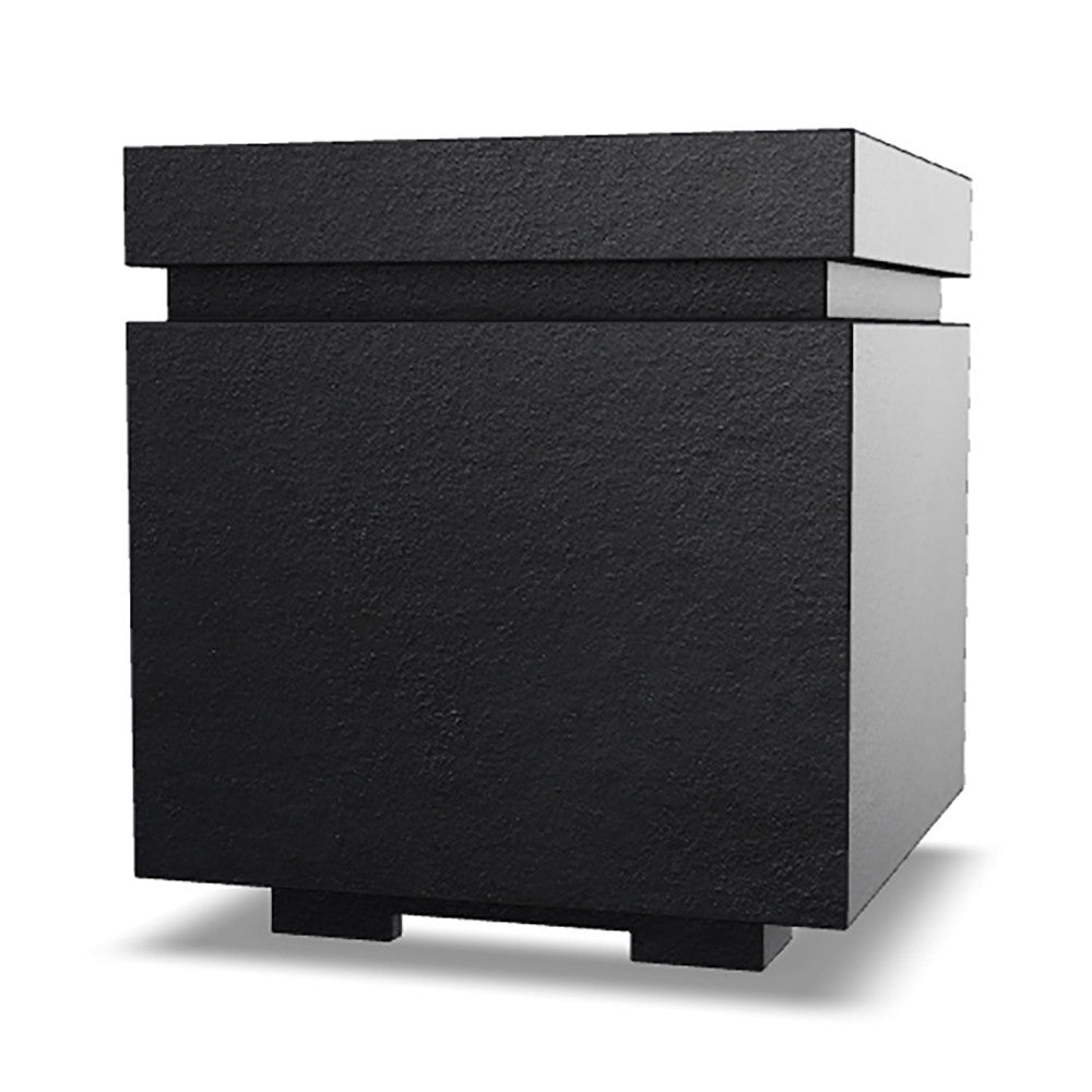 Tav 20" Propane Tank Enclosure & Side Table – Handcrafted Pewter Finish
