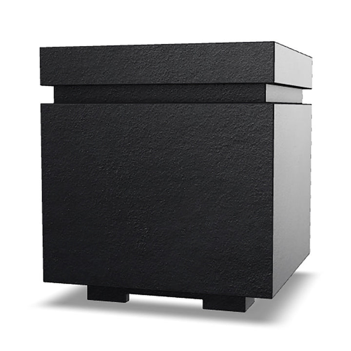 Tav 20" Propane Tank Enclosure & Side Table – Handcrafted Pewter Finish