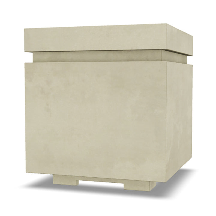Tav 20" Propane Tank Enclosure & Side Table – Handcrafted Pewter Finish